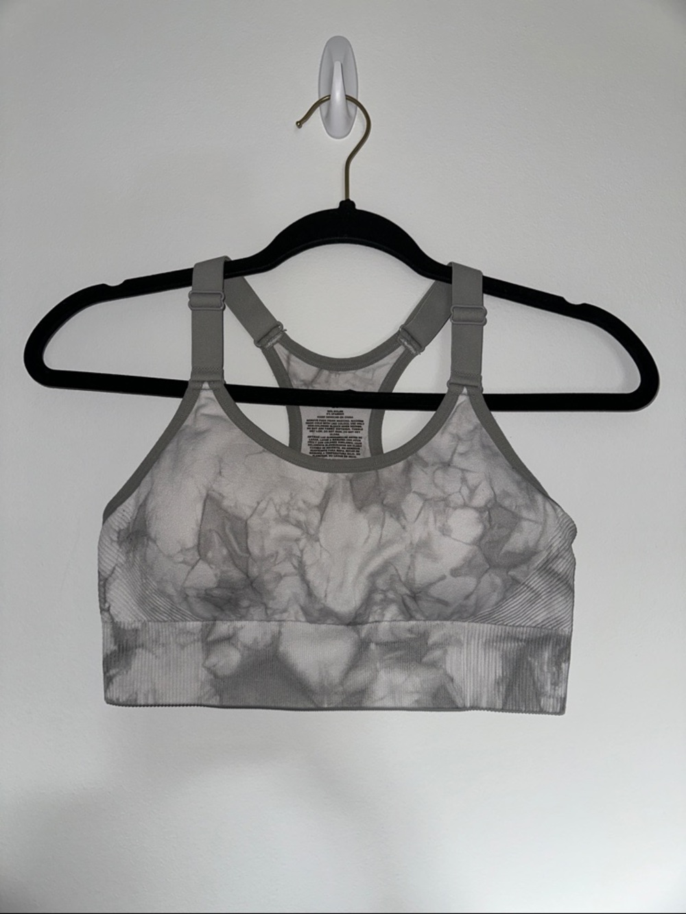 Avia Gray Tie-Dye Sports Bra